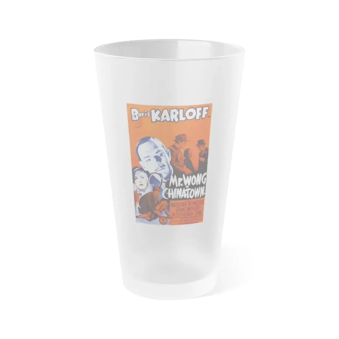 MR WONG IN CHINATOWN 1939 Movie Poster - Frosted Pint Glass 16oz 16oz Frosted - Go Mug Yourself
