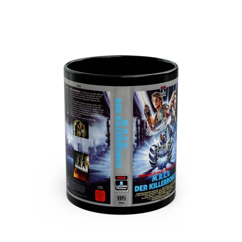 MRCV DER KILLERROBOT (VHS COVER) - Black Coffee Mug-11oz-Go Mug Yourself