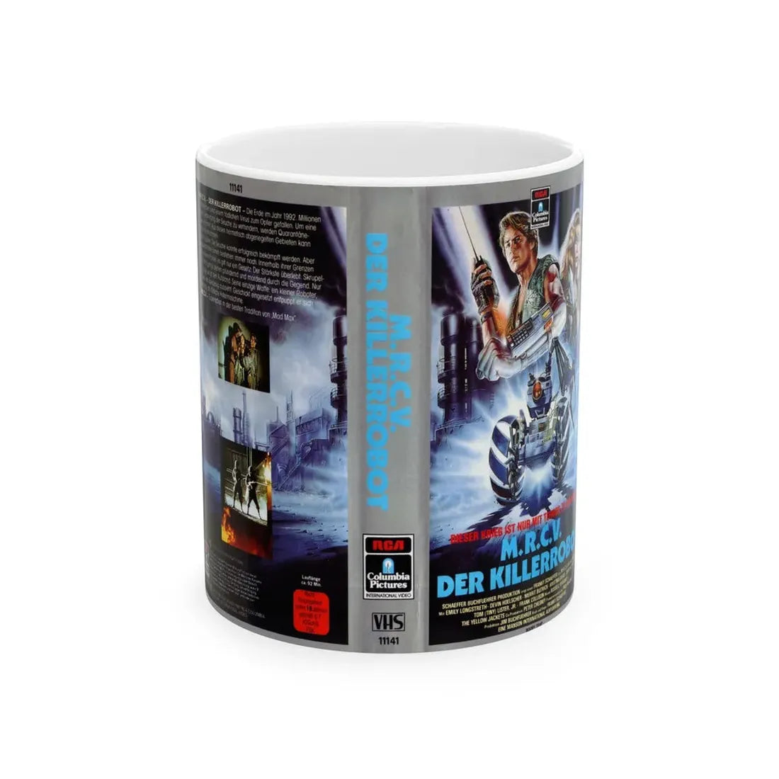 MRCV DER KILLERROBOT (VHS COVER) - White Coffee Mug 11oz - Go Mug Yourself