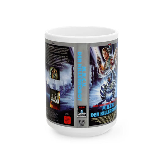 MRCV DER KILLERROBOT (VHS COVER) - White Coffee Mug-15oz-Go Mug Yourself