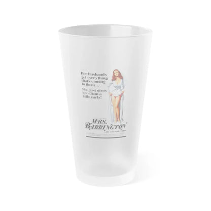 MRS. BARRINGTON 1974 Movie Poster - Frosted Pint Glass 16oz Default Title - Go Mug Yourself