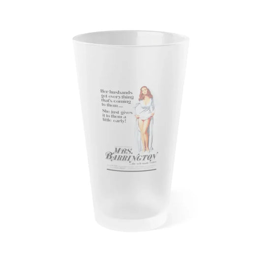 MRS. BARRINGTON 1974 Movie Poster - Frosted Pint Glass 16oz Default Title - Go Mug Yourself