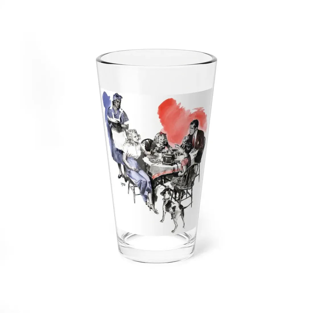 Mrs. Billman's Private Life, Liberty magazine, November 30, 1940 (Magazine Illustration) Pint Glass 16oz 16oz - Go Mug Yourself