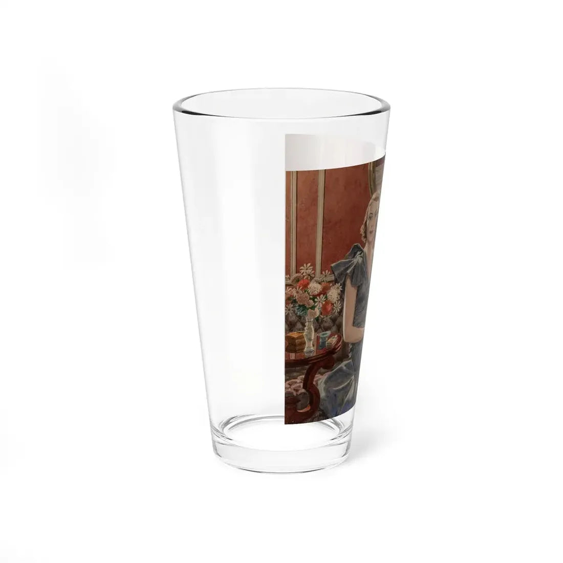Mrs. Brookfield Van Rensselaer, Camel Cigarette advertisement, 1935 (Magazine Illustration) Pint Glass 16oz - Go Mug Yourself