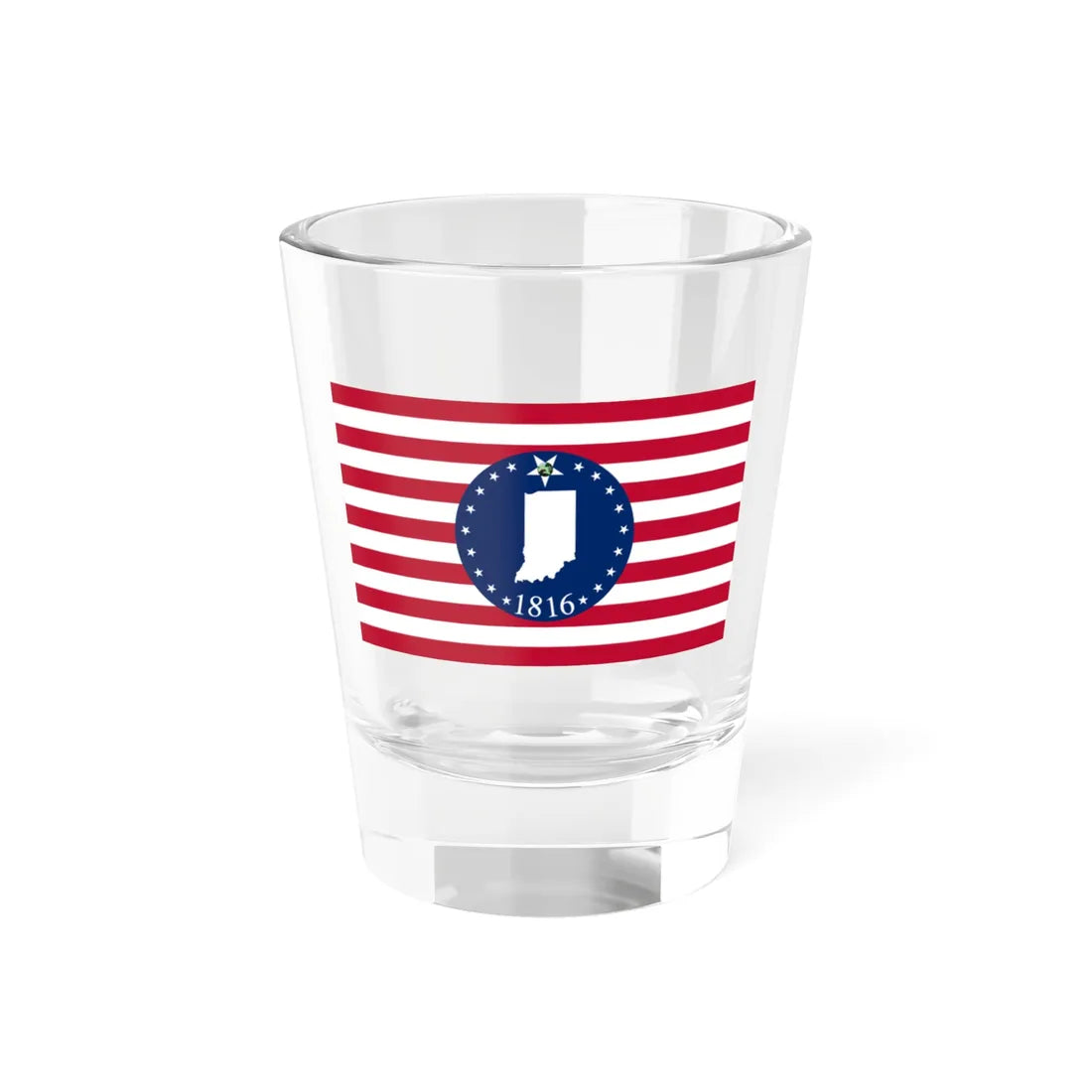 Mrs. K. F. Brook Indiana State Flag Proposal (India) Shot Glass 1.5oz 1.5oz - Go Mug Yourself