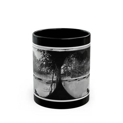 Mrs. Nelson's Crossing, Va. Pontoon Bridge Across The Pamunkey, Built By The 50th New York Engineers (U.S. Civil War) Black Coffee Mug 11oz - Go Mug Yourself