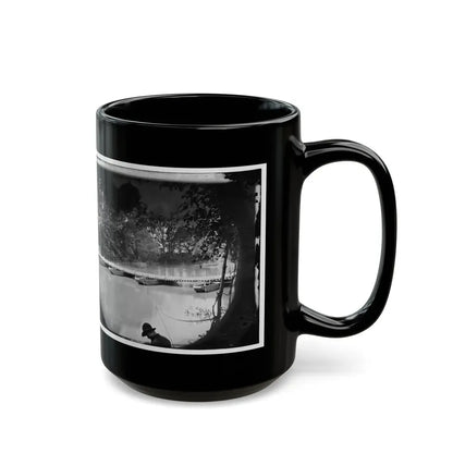 Mrs. Nelson's Crossing, Va. Pontoon Bridge Across The Pamunkey, Built By The 50th New York Engineers (U.S. Civil War) Black Coffee Mug - Go Mug Yourself