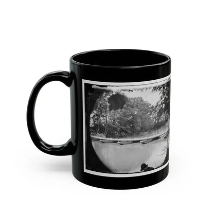 Mrs. Nelson's Crossing, Va. Pontoon Bridge Across The Pamunkey, Built By The 50th New York Engineers (U.S. Civil War) Black Coffee Mug - Go Mug Yourself