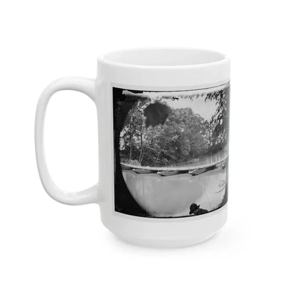 Mrs. Nelson's Crossing, Va. Pontoon Bridge Across The Pamunkey, Built By The 50th New York Engineers (U.S. Civil War) White Coffee Mug - Go Mug Yourself