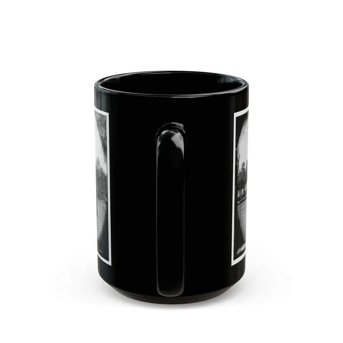 Mrs. Nelson's Crossing, Va. Ruins Of The Richmond And York River Railroad Bridge Across The Pamunkey, Above White House (U.S. Civil War) Black Coffee Mug - Go Mug Yourself