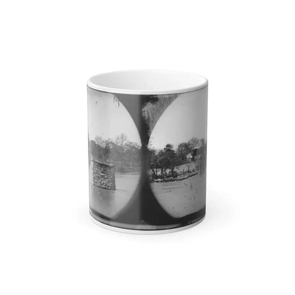 Mrs. Nelson's Crossing, Va. Ruins of the Richmond and York River Railroad Bridge Across the Pamunkey, Above White House (U.S. Civil War) Color Changing Coffee Mug 11oz Default Title 11oz - Go Mug Yourself