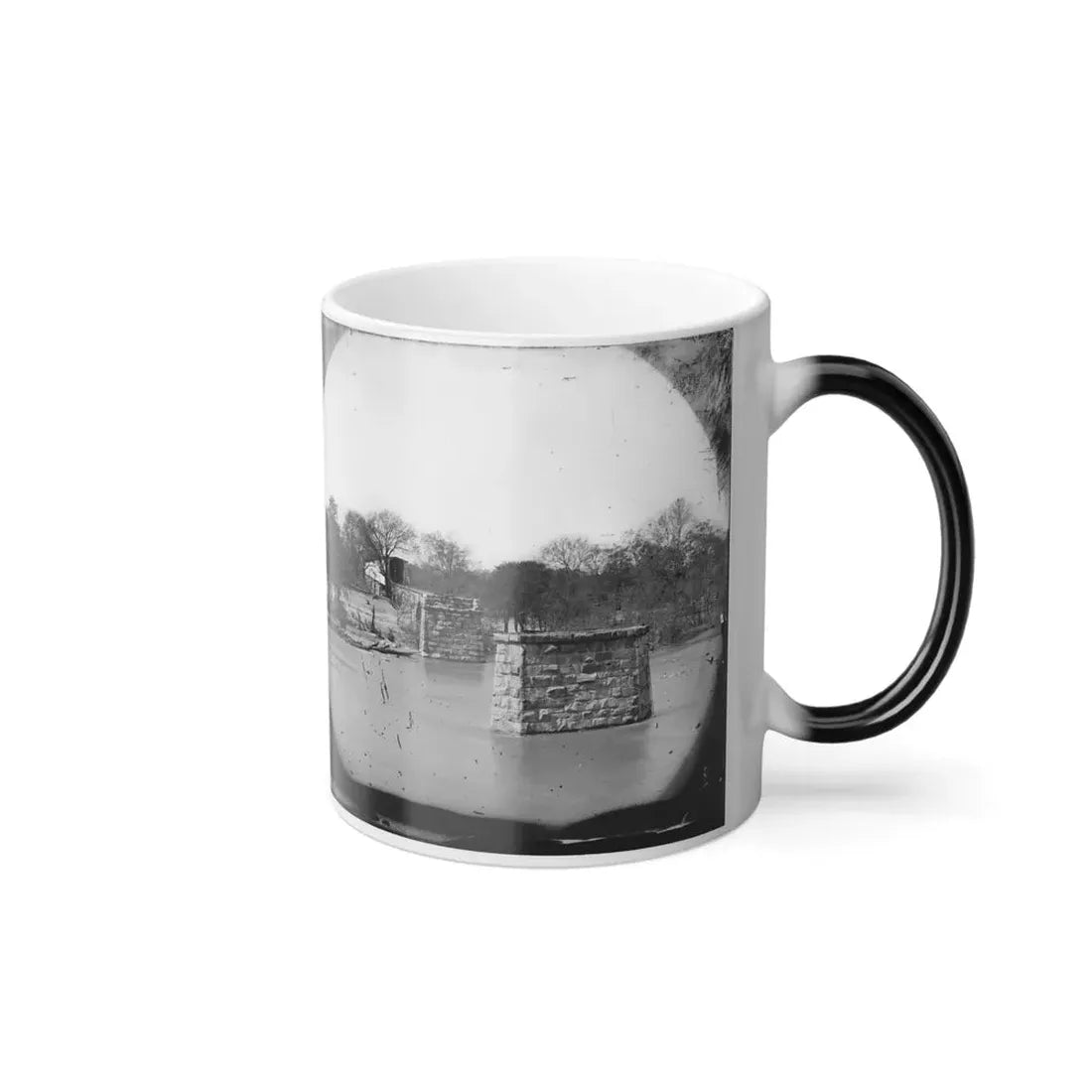 Mrs. Nelson's Crossing, Va. Ruins of the Richmond and York River Railroad Bridge Across the Pamunkey, Above White House (U.S. Civil War) Color Changing Coffee Mug 11oz - Go Mug Yourself