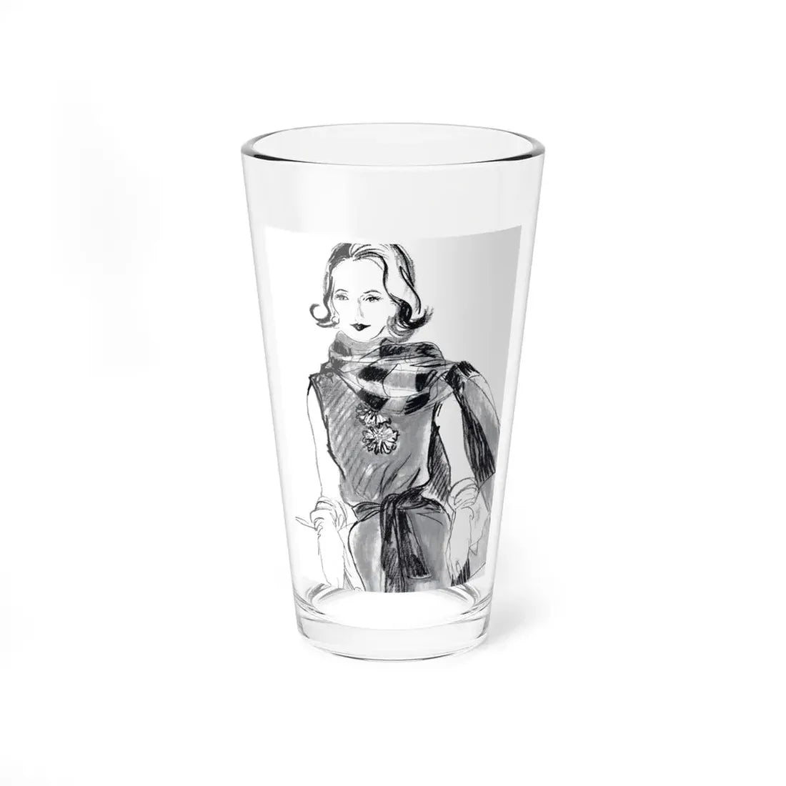 Mrs. Richard Dorso, 1960 (Magazine Illustration) Pint Glass 16oz 16oz - Go Mug Yourself