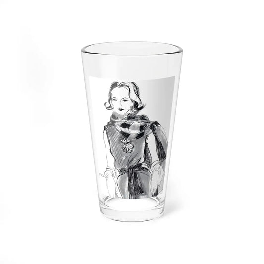 Mrs. Richard Dorso, 1960 (Magazine Illustration) Pint Glass 16oz 16oz - Go Mug Yourself