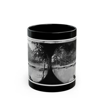 Mrs. Nelson's Crossing, Va. Pontoon Bridge Across The Pamunkey, Built By The 50th New York Engineers (U.S. Civil War) Black Coffee Mug-11oz-Go Mug Yourself