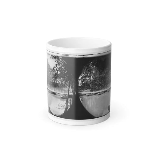 Mrs. Nelson's Crossing, Va. Pontoon Bridge Across the Pamunkey, Built by the 50Th New York Engineers (U.S. Civil War) Color Changing Coffee Mug 11oz-11oz-Go Mug Yourself