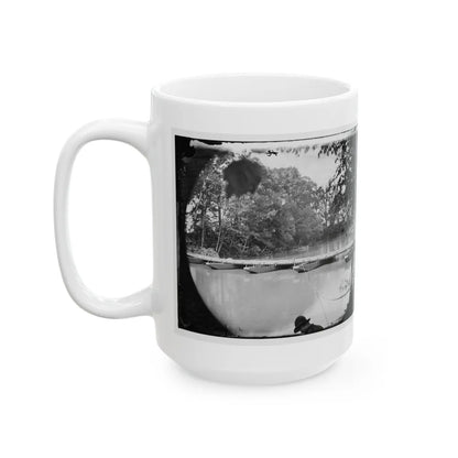 Mrs. Nelson's Crossing, Va. Pontoon Bridge Across The Pamunkey, Built By The 50th New York Engineers (U.S. Civil War) White Coffee Mug-Go Mug Yourself