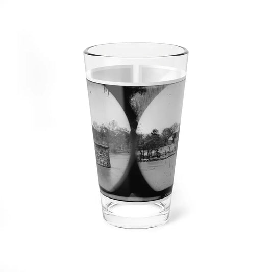 Mrs. Nelson's Crossing, Va. Ruins Of The Richmond And York River Railroad Bridge Across The Pamunkey, Above White House (U.S. Civil War) Pint Glass 16oz-16oz-Go Mug Yourself