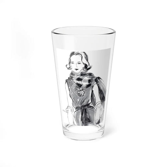 Mrs. Richard Dorso, 1960 (Magazine Illustration) Pint Glass 16oz-16oz-Go Mug Yourself