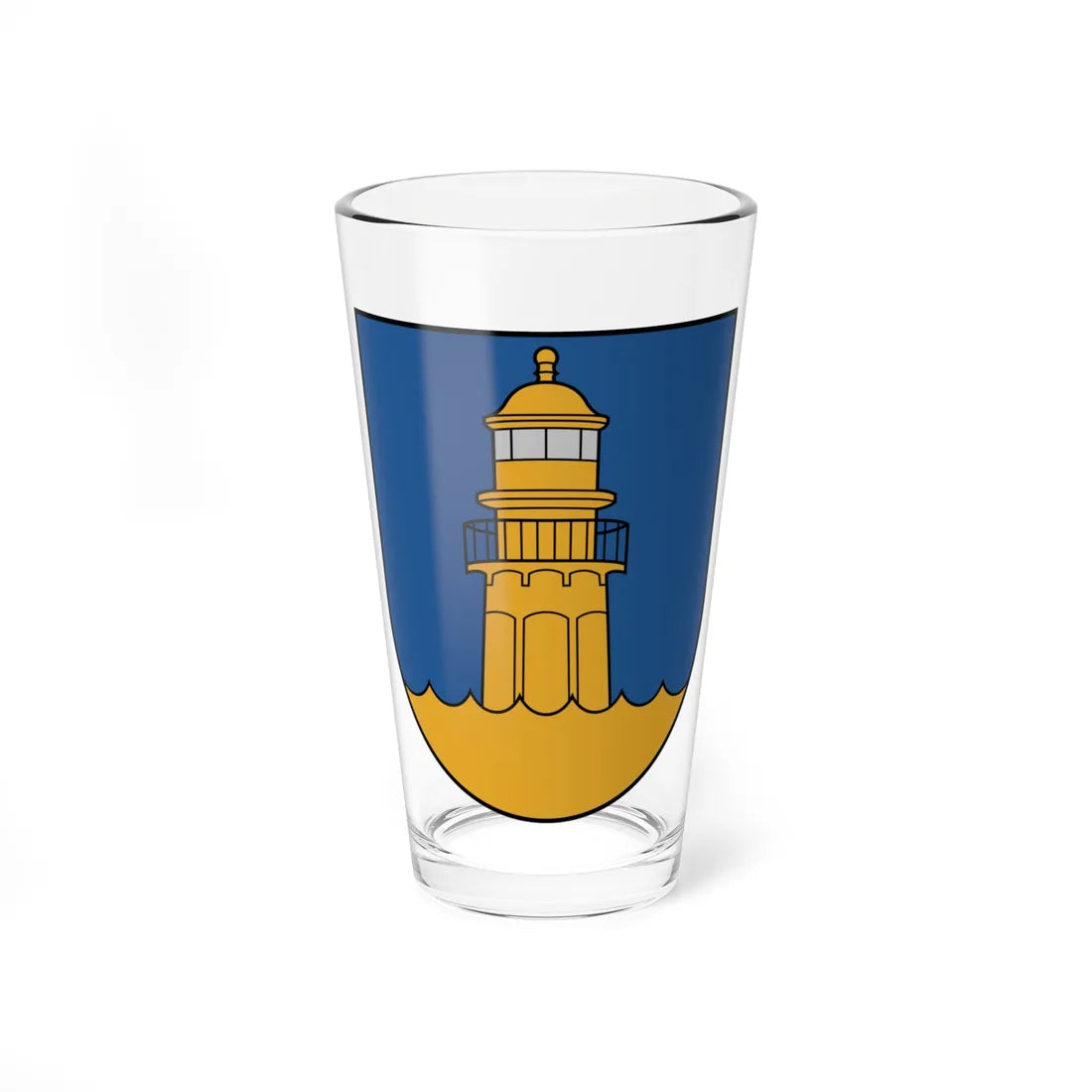 Mērsraga novads COA (Latvia) (Coat of Arms) Pint Glass 16oz 16oz - Go Mug Yourself