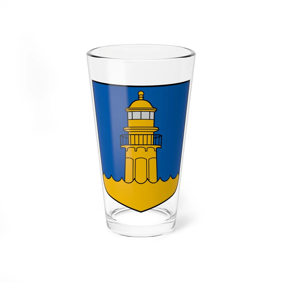 Mērsraga pagasta ģerbonis (Latvia) (Coat of Arms) Pint Glass 16oz 16oz - Go Mug Yourself
