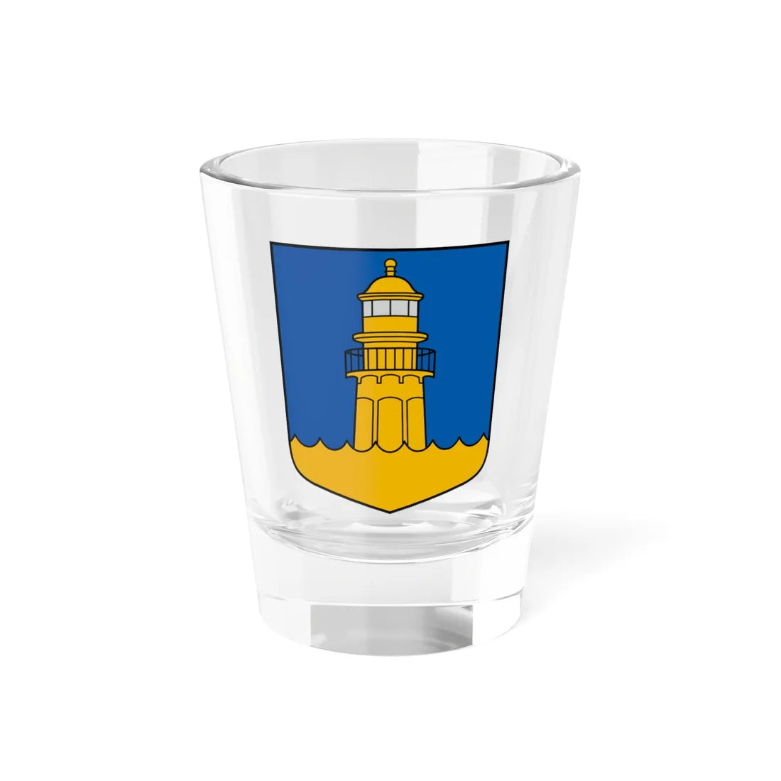 Mērsraga pagasta ģerbonis (Latvia) (Coat of Arms) Shot Glass 1.5oz 1.5oz - Go Mug Yourself