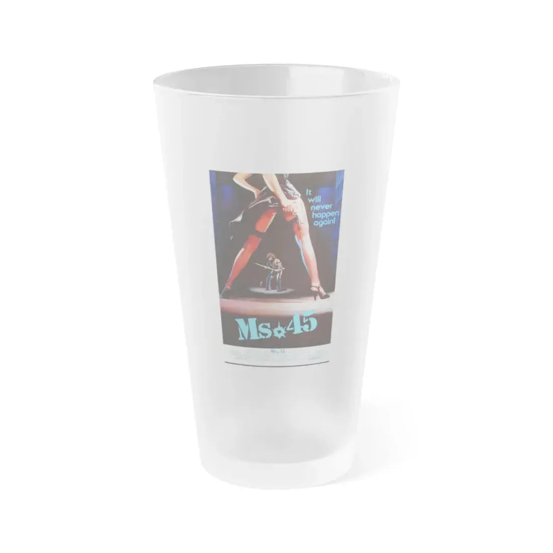 MS. 45 (ANGEL OF VENGEANCE) 1981 Movie Poster - Frosted Pint Glass 16oz 16oz Frosted - Go Mug Yourself