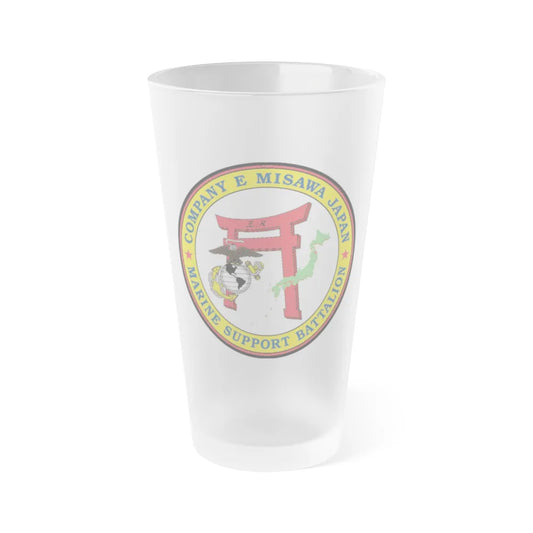 MSB Company E (USMC) Frosted Pint Glass 16oz-Go Mug Yourself