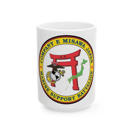 MSB Company E (USMC) White Coffee Mug 15oz - Go Mug Yourself
