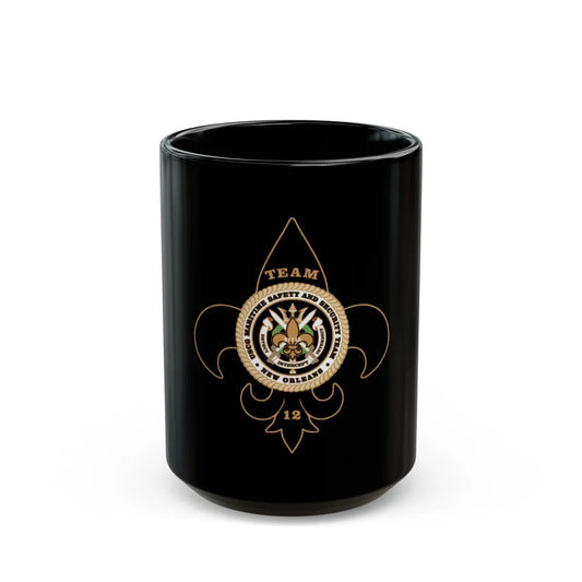 MSST New Orleans Team 12 (U.S. Coast Guard) Black Coffee Mug-15oz-Go Mug Yourself