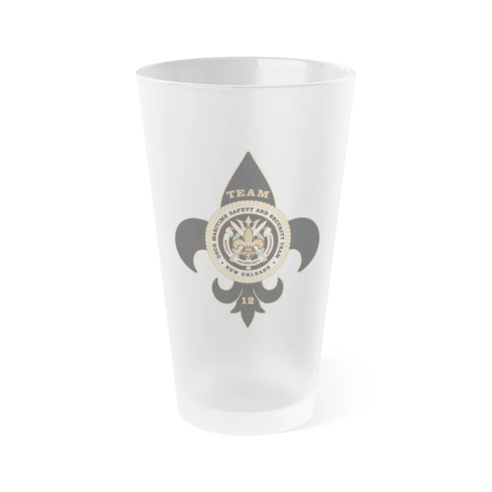 MSST New Orleans Team 12 (U.S. Coast Guard) Frosted Pint Glass 16oz-Go Mug Yourself