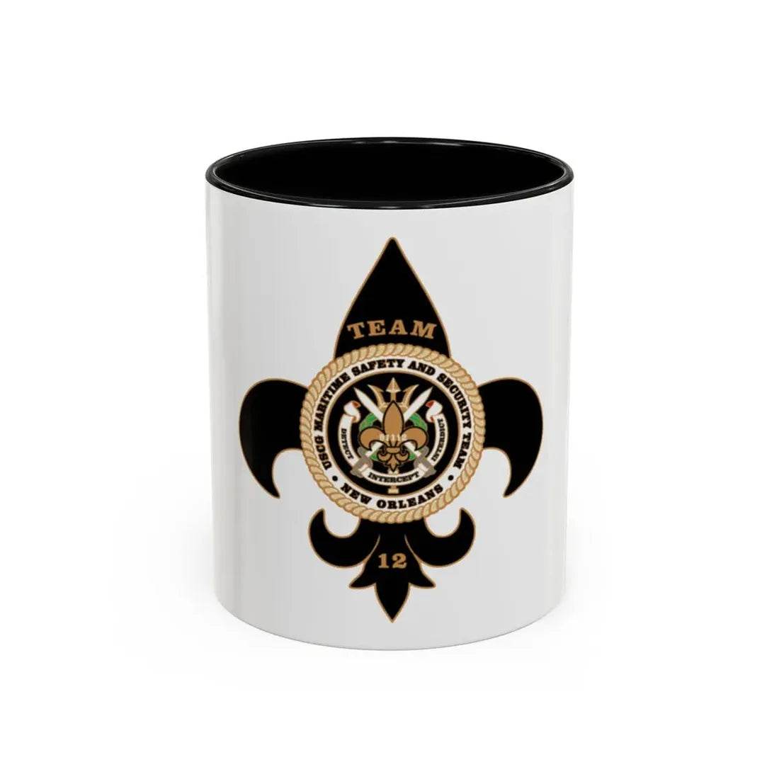 MSST New Orleans Team 12 (U.S. Coast Guard) Accent Coffee Mug 11oz Black - Go Mug Yourself