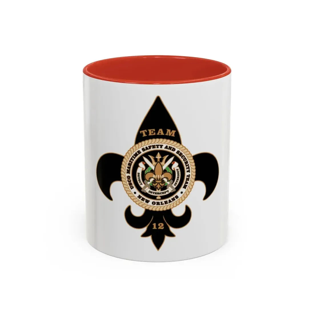 MSST New Orleans Team 12 (U.S. Coast Guard) Accent Coffee Mug 11oz Red - Go Mug Yourself