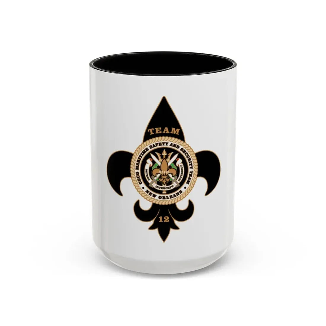 MSST New Orleans Team 12 (U.S. Coast Guard) Accent Coffee Mug 15oz Black - Go Mug Yourself
