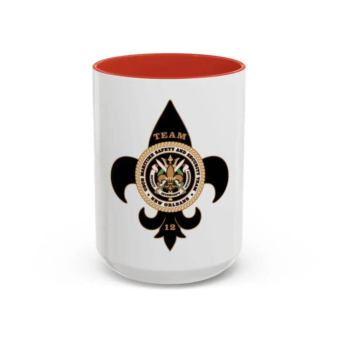 MSST New Orleans Team 12 (U.S. Coast Guard) Accent Coffee Mug 15oz Red - Go Mug Yourself