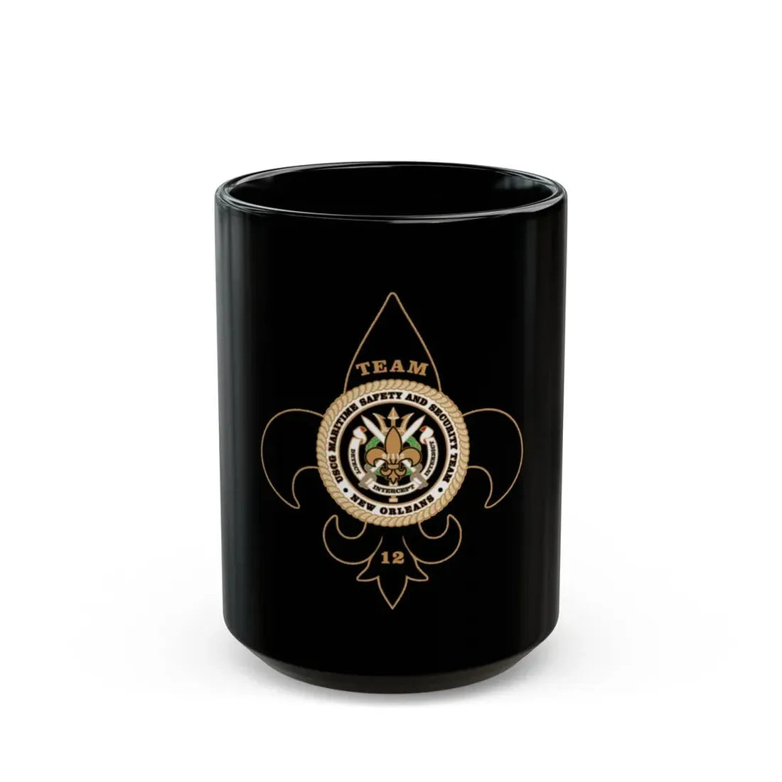 MSST New Orleans Team 12 (U.S. Coast Guard) Black Coffee Mug 15oz - Go Mug Yourself