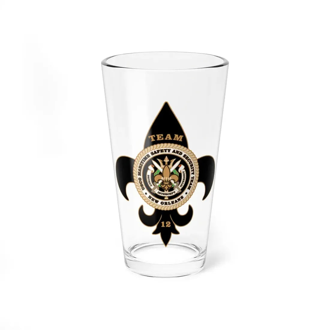 MSST New Orleans Team 12 (U.S. Coast Guard) Pint Glass 16oz 16oz - Go Mug Yourself