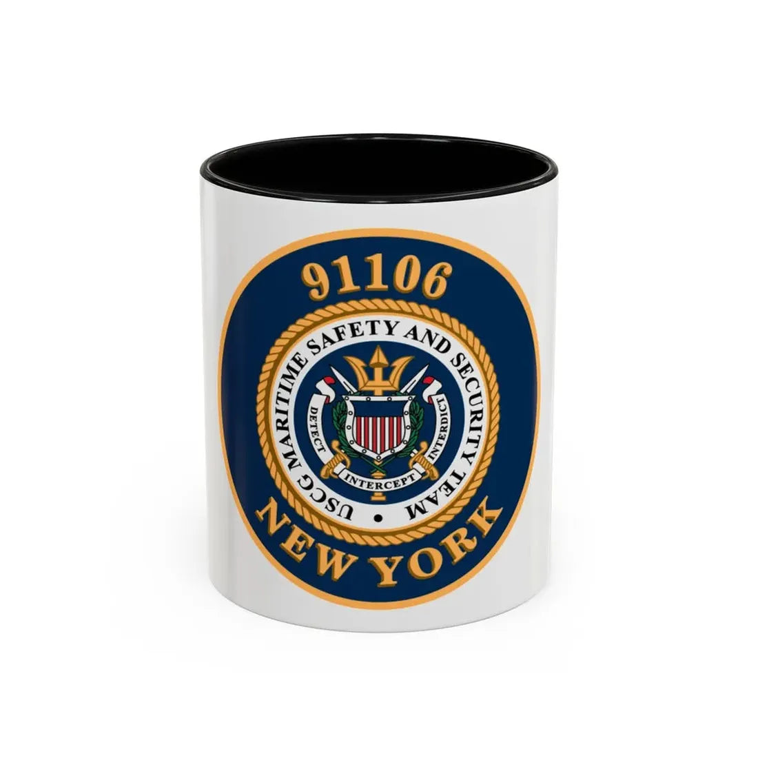 MSST New York 91106 Maritime Safety & Sec Team (U.S. Coast Guard) Accent Coffee Mug 11oz Black - Go Mug Yourself