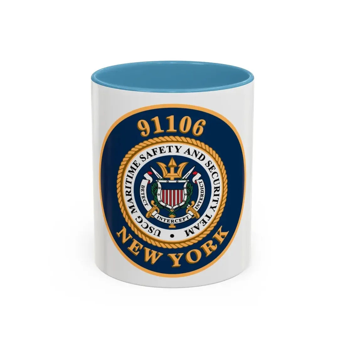 MSST New York 91106 Maritime Safety & Sec Team (U.S. Coast Guard) Accent Coffee Mug 11oz Light Blue - Go Mug Yourself