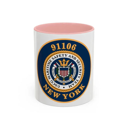 MSST New York 91106 Maritime Safety & Sec Team (U.S. Coast Guard) Accent Coffee Mug 11oz Pink - Go Mug Yourself