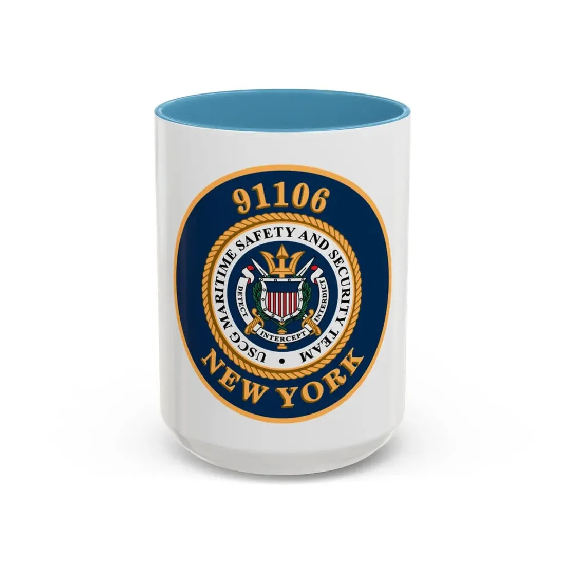 MSST New York 91106 Maritime Safety & Sec Team (U.S. Coast Guard) Accent Coffee Mug 15oz Light Blue - Go Mug Yourself