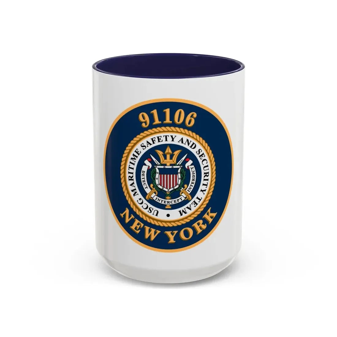 MSST New York 91106 Maritime Safety & Sec Team (U.S. Coast Guard) Accent Coffee Mug 15oz Navy - Go Mug Yourself