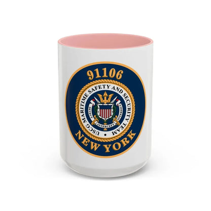 MSST New York 91106 Maritime Safety & Sec Team (U.S. Coast Guard) Accent Coffee Mug 15oz Pink - Go Mug Yourself
