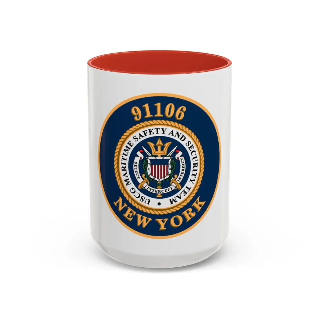 MSST New York 91106 Maritime Safety & Sec Team (U.S. Coast Guard) Accent Coffee Mug 15oz Red - Go Mug Yourself