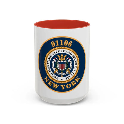 MSST New York 91106 Maritime Safety & Sec Team (U.S. Coast Guard) Accent Coffee Mug 15oz Red - Go Mug Yourself