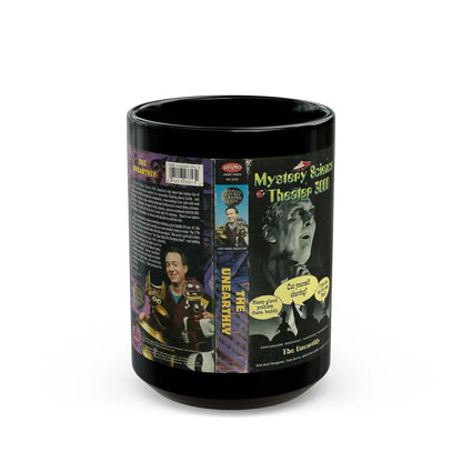 MST3K THE UNEARTHLY (VHS COVER) - Black Coffee Mug-15oz-Go Mug Yourself