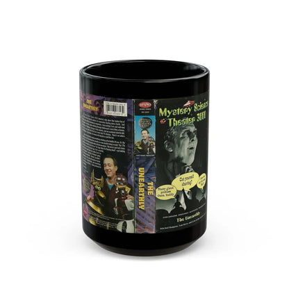MST3K THE UNEARTHLY (VHS COVER) - Black Coffee Mug 15oz - Go Mug Yourself