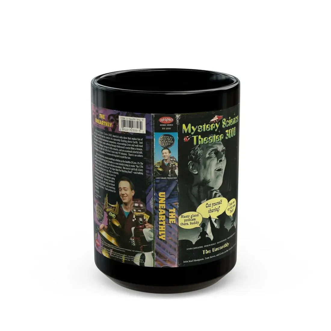 MST3K THE UNEARTHLY (VHS COVER) - Black Coffee Mug - Go Mug Yourself