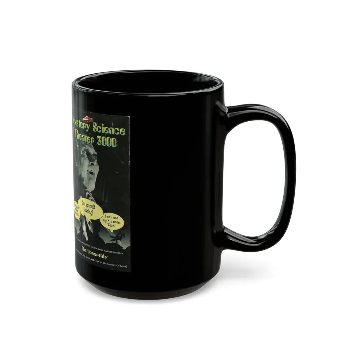 MST3K THE UNEARTHLY (VHS COVER) - Black Coffee Mug - Go Mug Yourself