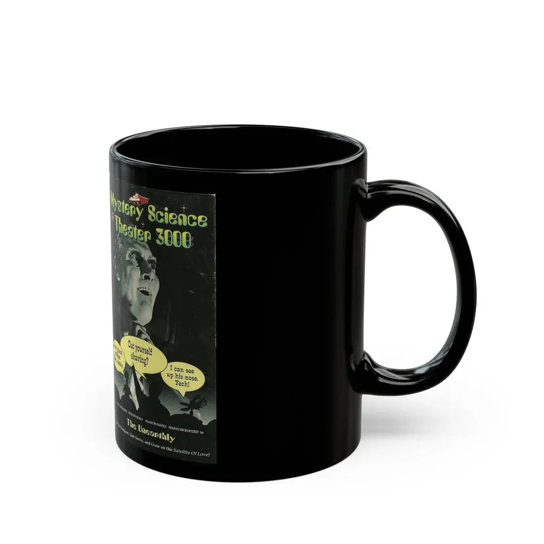 MST3K THE UNEARTHLY (VHS COVER) - Black Coffee Mug - Go Mug Yourself